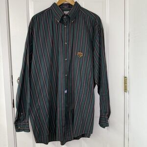 VTG 90's Faconnable Adam Goldberg Purple Blue Stripe Preppy Heritage X-Large